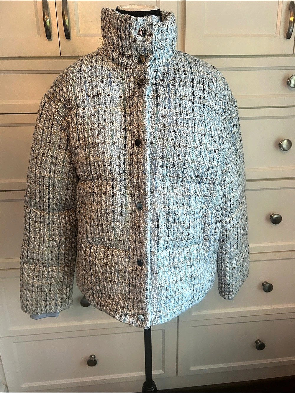 Express Tweed Puffer Coat NWOT